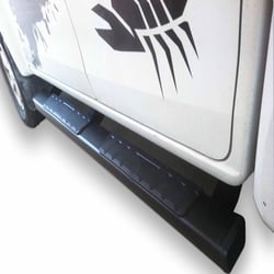 Picture of TrailFX A4017B 4 Inch Trapezoid Step Bar Black Powder Coated Steel