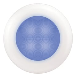 Picture of Hella 980502641 Slim Line 3" Round LED Courtesy Lamp Blue White Bezel 12V