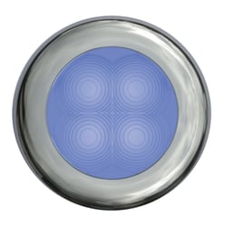 Picture of Hella 980502271 Round LED Courtesy Lamp Blue 4-LED Chrome Bezel 12V