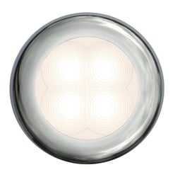 Picture of Hella 980500721 Slim Line LED Enhanced Brightness Round Courtesy Lamp Warm White 12V