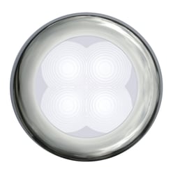 Picture of Hella 980500521 Slim Line LED Round Courtesy Light White 12V Stainless Steel