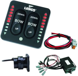 Picture of Lenco 15271-001 LED Indicator Two-Piece Dual Kit Trim Tab Control - 12/24-Volt