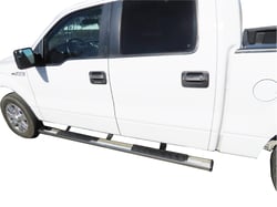 Picture of TrailFX A4014S 4 Inch Trapezoid Straight Step Bar Polished Stainless Steel