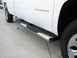 Picture of TrailFX A7002S 5 Inch Oval Straight Polished Stainless Steel Nerf Bar Side Steps