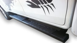 Picture of TrailFX A4009B 4 Inch T4 Series Trapezoid Step Bars Black Titanium Powder Coated Steel