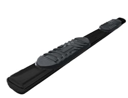 Picture of TrailFX A7048B 5 Inch Oval Side Step Bars with Bed Step Black Powder Coated Steel
