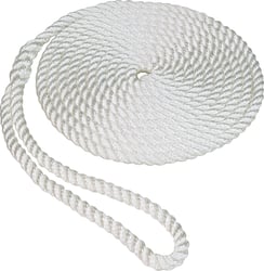 Picture of SeaSense 50013019 Twisted Nylon Dock Line 5/8" x 30' White