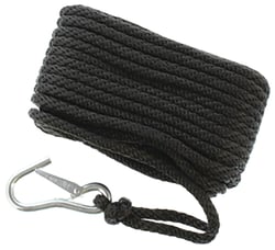 Picture of SeaSense 50013059 Anchor Line 3/8" x 50' Solid Braid with Hook - Black