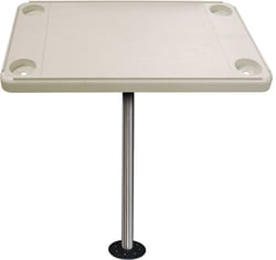 Picture of Jif Marine DSH-KF Rectangular Boat Table Kit 28" x 16" Ivory Flush Mount