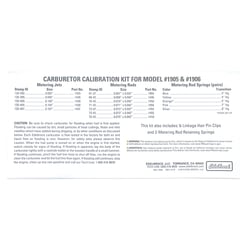 Edelbrock 1948 AVS2 Carburetor Calibration Tuning Kit — image 2