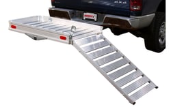 Picture of Husky Towing 88133 Hitch Mount Aluminum Wheelchair & Mobility Scooter Cargo Carrier with Fold-Up Ramp