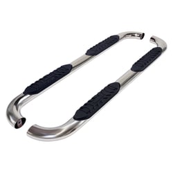 Picture of TrailFX A1013S 4 Inch Oval Bent Step Bars RAM 1500 Quad Cab Polished Stainless Steel