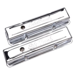 Edelbrock 4649 Signature Series Valve Covers Chrome Tall Profile Chevy Small Block — image 2