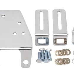 Picture of Edelbrock 8030 Throttle & Transmission Kickdown Bracket Small Block Chevy Chrome