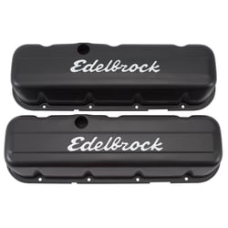 Picture of Edelbrock 4683 Signature Series Valve Covers Black Tall Chevy Big Block 396-502