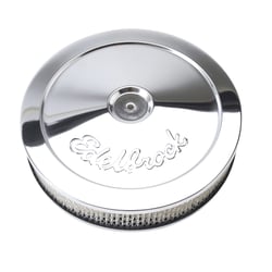 Edelbrock 1208 Pro-Flo 10" Round Chrome Air Cleaner 2" Element Deep Flange — image 3