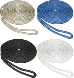 Picture of SeaSense 50013096 Dock Line 1/2" x 15' Black Nylon Braid
