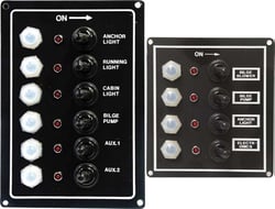 Picture of SeaSense 50031284 4 Gang LED Toggle Switch Panel 12V 40 Amp