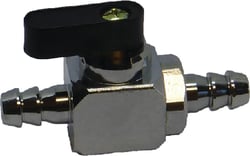 Picture of Helix Racing Products 1195590 Inline Fuel Valve 3/16 Inch 4.8mm Chrome Brass