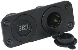 Picture of Attwood Marine 14263-6 12V Dual USB Adapter with Voltmeter