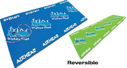 Picture of Airhead AHWM-11 WaterMat Roll 'N Go 11 ft Floating Water Mat - Reversible, Marine Blue / Electric Lime