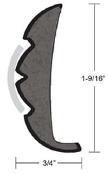 Picture of Taco Metals V21-9959WHC60D Rigid Vinyl Flex Core Rub Rail Kit White 60 Ft