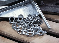 Picture of Tie Down Engineering 95130 1/4 in. x 6 ft. Galvanized Anchor Chain with Shackles