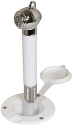Picture of Scandvik 10298 Recessed Transom Shower with 13' Hose - White Horizontal Mount