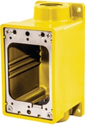 Picture of Hubbell HBL60CM83A Type FD Thermoplastic Deep Electrical Box Yellow