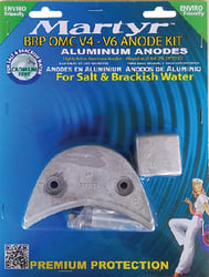 Picture of Martyr Anodes CMOMCV4V6KITM Complete Anode Kit for BRP Johnson/Evinrude V4-V6 Outboards, Magnesium