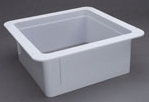 Picture of Heng's 90146 Roof Vent Garnish Trim Ring 14" x 14" White 6" Vertical Leg
