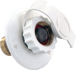 Picture of JR Race Car 62135 City Water Inlet Flange White Plastic MPT