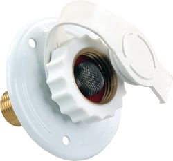 Picture of JR Race Car 62165 City Water Inlet Flange White Surface Mount 3/4 Inch