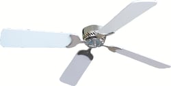 Picture of Lasalle Bristol 410TSDC36BNWH 36-Inch RV Ceiling Fan Brushed Nickel with White Blades