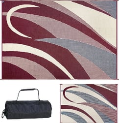 Picture of Ming's Mark GB5-BURG/BLK 8' x 16' Reversible RV Patio Mat Burgundy/Black