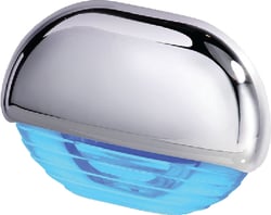 Picture of Hella 958126101 LED Easy Fit Step Lamp Chrome with Blue LEDs