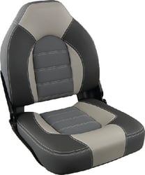 Picture of Springfield Marine 1061063B Skipper Premium High Back Fold Down Seat Charcoal/Gray