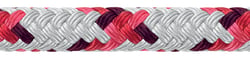 Picture of Samson 435026405030 XLS3 Yacht Braid Rope 13/32" x 500' White with Red Tracer