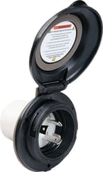 Picture of ParkPower by Marinco 304ELBRVBLK 30 Amp Contoured Power Inlet Black