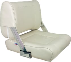 Picture of Springfield Marine 1042047 Flip Back Boat Seat Off White