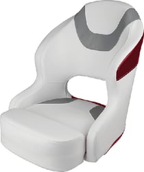 Picture of Wise Seating 33141774 Baja Series Bucket Seat White Grey Red