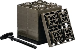 Picture of Camco 44521 RV Leveling Blocks with T-Handle - 10 Pack Interlocking Wheel Chocks
