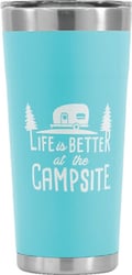Picture of Camco 53057 Life is Better at The Campsite Insulated Tumbler 20oz Painted Cool Blue