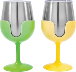Picture of Camco 51916 Life is Better at the Campsite Wine Tumbler Set with Stems