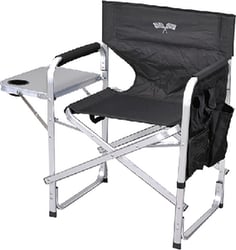 Picture of Ming's Mark SL1204-BLK.FLAG Folding Director's Chair Black with Racing Flag