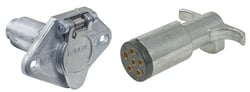 Picture of Pollak 11-603EP 6-Pole Round Pin Trailer Connector Complete Set