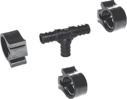 Picture of Flair-It Sales 30820 PEXLock 1/2" Tee Fitting with Clamps