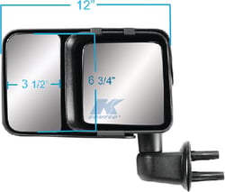 Picture of K-Source 80740 Snap & Zap Clip-On Towing Mirrors for Jeep Wrangler