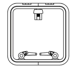 Picture of Lewmar 39944030 Low Profile Size 44 Rectangular Self Supporting Marine Hatch