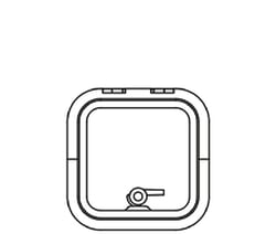 Picture of Lewmar 39910030 Low Profile Size 10 Rectangular Self Supporting Hatch